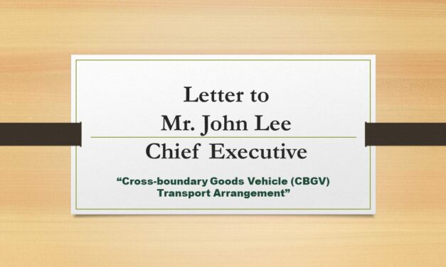 Letter to Mr. John Lee, Chief Executive – Cross-boundary Goods Vehicle (CBGV) Transport Arrangement